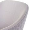 6er-Set Esszimmerstuhl HWC-D71, Stuhl Küchenstuhl, Retro Design, Armlehnen Stoff/Textil ~ hellgrau-grau Bild 5