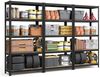 SONGMICS Schwerlastregal, 3er Set, Kellerregal, Lagerregal, 40 x 90 x 180 cm, Regal mit Stahlgestell, bis 875 kg belastbar, 5 verstellbare Ablagen, schwarz GLRDE040B03 Bild 5