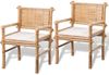 vidaXL 3-tlg. Bistro-Set mit Auflagen Bambus 41892 Bild 3