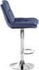 Barhocker MITUN - Samt Blau 46x54x94 cm Silber | Barstuhl Höhenverstellbar Mit Lehne Drehbar Tresenhocker Tresenstuhl Kneipenhocker Kneipenstuhl Bild 4