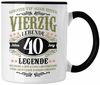 Trendation Tasse Trendation - 40. Geburtstag Tasse Mann Geschenk 40er Geschenkidee 40 Bild 1