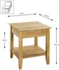 Beistelltisch >54355< in eiche, Massivholz - 45x52x45cm (BxHxT) Bild 2