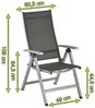 Kettler EASY Alu Multipositionssessel silber anthrazit Outdoorgewebe Bild 2