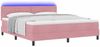 vidaXL LED Boxspringbett mit Matratze mit LED Rosa 180 x 200 cm Samt 3342607 Bild 3