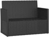 vidaXL Gartenbank mit Kissen Schwarz 105 cm Poly Rattan 362318 Bild 3