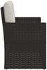 vidaXL Gartenbank mit Kissen Schwarz 105 cm Poly Rattan 362318 Bild 5