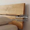 Liadomo Bettgestell Bologna, Bett, Doppelbett, Massive Eiche oder Akazie (Liegefläche 140 x 200, 160 x 200, 180 x 200 cm), Holzkopfteil, Industrial-Look, mit Metallkufen schwarz Bild 3