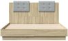 vidaXL Bettgestell mit Kopfteil Sonoma-Eiche 135x190 cm Holzwerkstoff 3209956 Bild 4