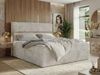 Premium Boxspringbett ORVO 180 x 200 cm mit Stauraum, Multipocket-Matratze 7 Härtezonen, H3, zwei Bettkästen - Topper Visco - Beige Cord Bild 1