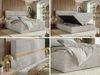 Premium Boxspringbett ORVO 180 x 200 cm mit Stauraum, Multipocket-Matratze 7 Härtezonen, H3, zwei Bettkästen - Topper Visco - Beige Cord Bild 2