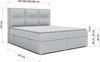Premium Boxspringbett ORVO 180 x 200 cm mit Stauraum, Multipocket-Matratze 7 Härtezonen, H3, zwei Bettkästen - Topper Visco - Beige Cord Bild 5