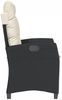 vidaXL Gartensessel Verstellbar mit Kissen Schwarz Poly Rattan 365208 Bild 5