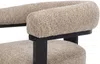 Vente-unique - LIVELIA Stuhl Stoff SchwarzSchokoladenbraun - B 60 cm x H 78 cm x L 64 cm Bild 4