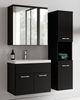 Badplaats Badmöbel Komplettset Montreal 60 x 35 cm Schwarz Matt - Badezimmermöbel mit Waschbecken und Spiegelschrank Bild 2