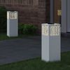 vidaXL Solar LED Weg Licht 2 pcs Weiß Kalt gewalzter Stahl 879724 Bild 3