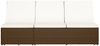 vidaXL Sonnenliege mit Auflage Poly Rattan Braun 46243 Bild 5