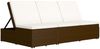 vidaXL Sonnenliege mit Auflage Poly Rattan Braun 46243 Bild 3