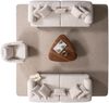 Sitzgruppe/Sofa Set - Wohnzimmergarnitur "Olvina" 3+3+1-Beige Bild 2
