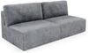Sofa 3-Sitzer mit Schlaffunktion NATALIA XS in Stoff Tilia Grau Bild 2