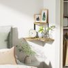 Holz Lichter Wandregal Eckregal Zickzack Holz, Platzsparendes Wandregal & Schweberegal modern, langlebig, pflegeleicht, luxuriös, minimalistisch, Eckregal im Zickzack-Design, platzsparend & vielseitig einsetzbar Bild 3