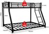 OYRREU Etagenbett Metallbett - Hochbett 90*190 cm 140*190 cm Bild 1