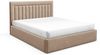 MEBLINI Polsterbett 140x200 mit Lattenrost ohne Matratze – BELORDI – Hellbraun Samt – Doppelbett mit Bettkasten - Stauraumbett - Kopfteil Bett mit Stauraum Bild 2