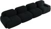 Ecksofa modular 75cm×388cm×103cm aus Cordstoff in Schwarz – rahmenloses Sofa mit 32D-Hochdichteschaum Bild 4