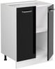 Küchenunterschrank R-Line Schwarz Hochglanz 60 cm , AP Eiche Vicco Bild 4