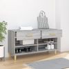 vidaXL Schuhschrank Grau Sonoma 102x35x55 cm Holzwerkstoff 817568 Bild 3