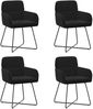 vidaXL Esszimmerstühle 4 pcs Samt (V) Schwarz 59 x 56,5 x 86 cm 3428214 Bild 2
