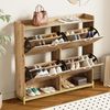 MODFU Schuhschrank aus Holz mit Metallfüßen (4-türiger Schuhkommode, 1-St, Einfach zu montieren) Platzsparend, für Eingangsbereich Bild 2