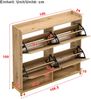 MODFU Schuhschrank aus Holz mit Metallfüßen (4-türiger Schuhkommode, 1-St, Einfach zu montieren) Platzsparend, für Eingangsbereich Bild 3