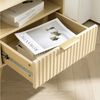 IDIMEX Nachtkommode MERVAL, Kleine Nachtkommode mit Schublade Metallfüße MDF-Front eiche/gold Bild 3