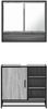 vidaXL 2-tlg. Badmöbel-Set Grau Sonoma Holzwerkstoff 3300938 Bild 5