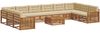 vidaXL Sofagarnituren 11 pcs Natur und Beige Massivholz Akazie 3374248 Bild 2