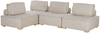 Ecksofa TIBRO Stoff Helles Beige Rechtsseitig Bild 4