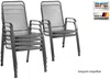 MFG 'Mec-Stor' Streckmetall-Stapelstuhl 6-er Set, Metall anthrazit, 96 x 73 x 57 cm Bild 5