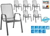 MFG 'Mec-Stor' Streckmetall-Stapelstuhl 6-er Set, Metall anthrazit, 96 x 73 x 57 cm Bild 2