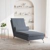vidaXL Massage-Chaiselongue mit Nackenrolle Dunkelgrau Samt 379451 Bild 3