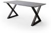 Baumkantentisch >Calabria< in Akazie grau / anthrazit - 160x76,5x90 (BxHxT) Bild 2