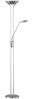 Dimmbarer LED Deckenfluter SPOCK mit Leselampe, Silber Höhe 180cm Bild 2