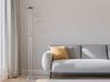 Dimmbarer LED Deckenfluter SPOCK mit Leselampe, Silber Höhe 180cm Bild 5