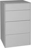 Maeusbacher Imola Kommode kreidegrau matt lack / glas kreidegrau glanz BxHxT: 52 x 89 x 42 cm Bild 3