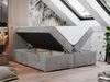Boxspringbett, Matratze und Topper, zwei Bettkästen - LOPE - 160x200cm - Hellgrau Velours - H4 Bild 2