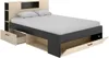 Vente-unique - LEANDRE Bett Holz, Platte GrauBeige - B 169,5 cm x H 95 cm x L 228,5 cm Bild 4