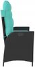 vidaXL Gartenbank Verstellbar mit Kissen Schwarz Poly Rattan 368244 Bild 4