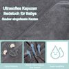 Mutig Kapuzenhandtuch Kapuzenhandtuch Baby, 2 Stück Neugeborene Waschlappen,mit süßen Ohren, (Extrem weich, atmungsaktiv, saugfähig), geeignet für Kinder von 0, 1, 2, 3 Jahren, für Mädchen und Jungen Bild 3