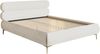 Selsey 'Roule Cord' Polsterbett 140x200 mit Cordstoff und goldfarbenen Füßen, Creme Bild 4
