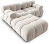 Micadoni Modulares Sofa Bellis 3-Sitzer mit flachem Modul Samt Bluvel Dunkelbeige Bild 3