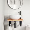 vidaXL Waschbeckenregal Wandmontage Stahl und Akazienholz 3302771 Bild 3